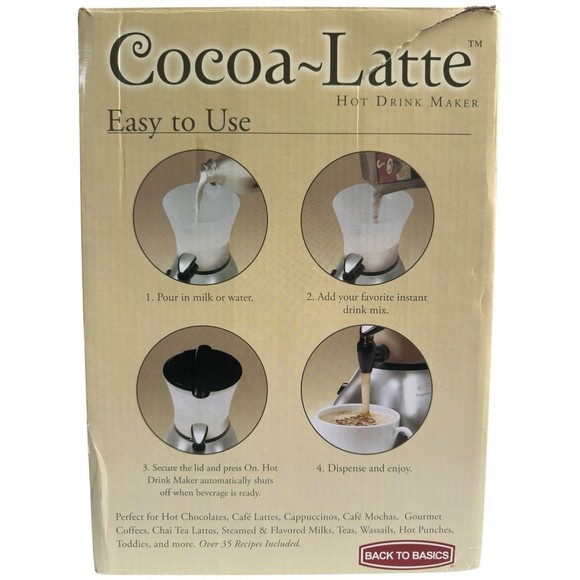 Back to Basics Cocoa Latte Hot Chocolate Latte Maker Drink Frother - Picture 16 of 16